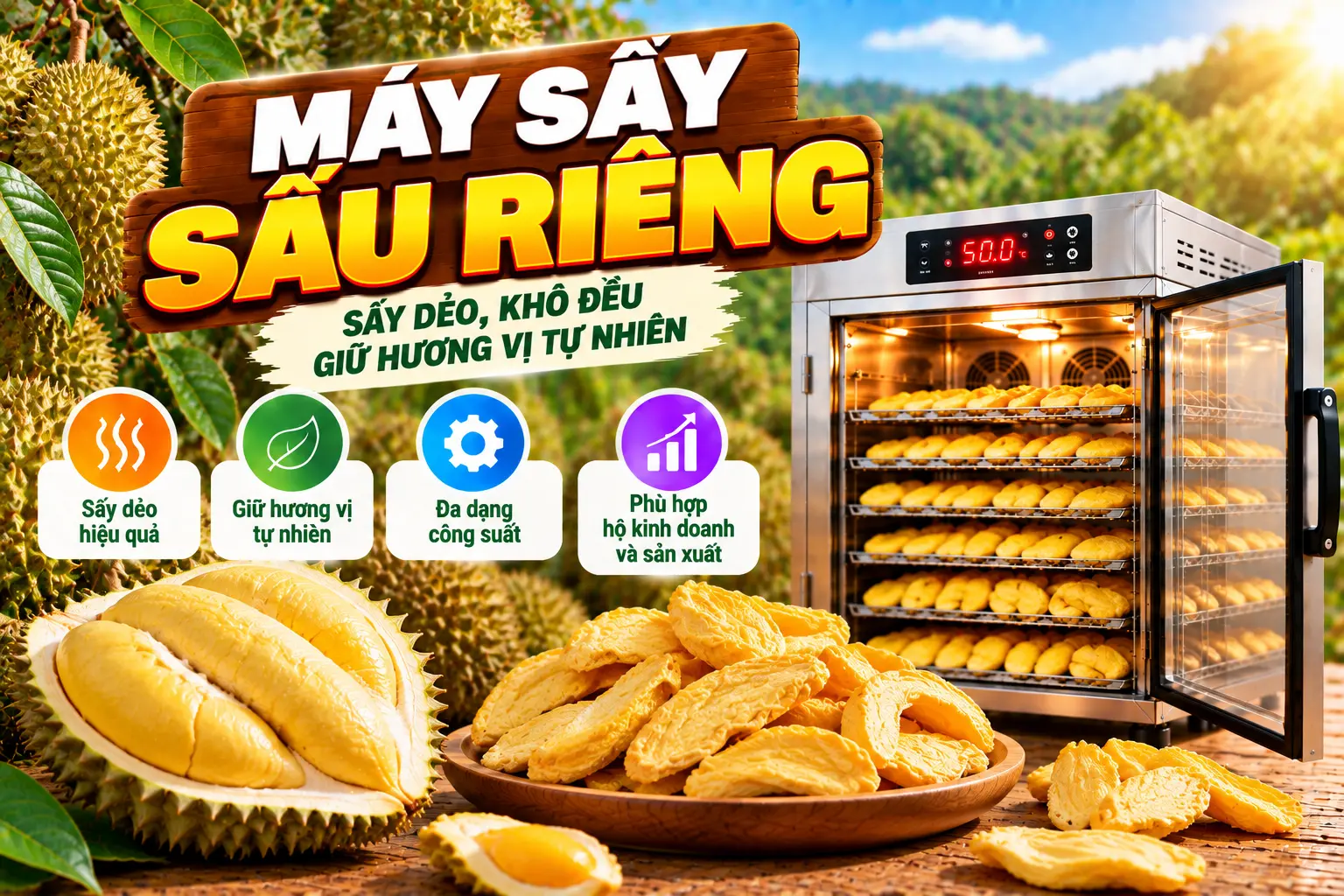 Máy Sấy Sầu Riêng
